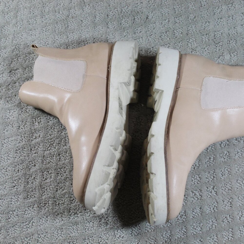 Oasis Society Women's Sz 9 Beige Chunky Sole Boots - Picture 3 of 6